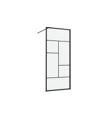 Paroi de douche à l'italienne en verre transparent 8 mm 87x88.5cm | Sanifer