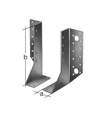 Support de poteau Droit Variable Galvanisé 25X140X40 Mm | Sanifer