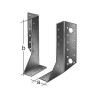 Support de poteau Droit Variable Galvanisé 25X140X40 Mm | Sanifer