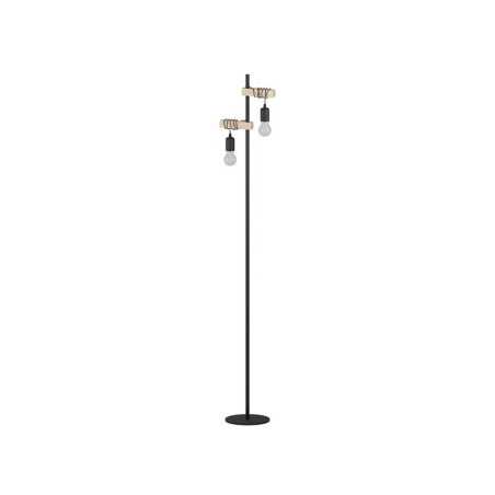 Lampadaire droit industriel en bois marronTownshend