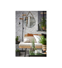 Lampadaire droit industriel en bois marron  Townshend | Sanifer