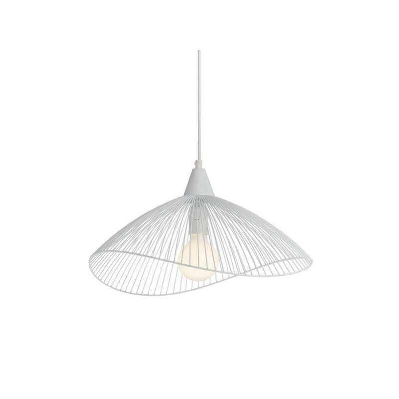 Suspension 1xE27 max 40W métal blanc SEYNAVE KASTELI diam.46 cm