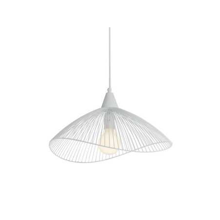 Suspension 1xE27 max 40W métal blanc SEYNAVE KASTELI diam.46 cm