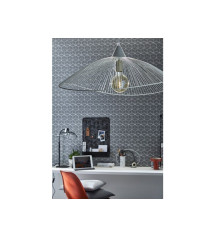 Suspension 1xE27 max 40W métal blanc SEYNAVE KASTELI diam.46 cm | Sanifer