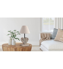 Lampe Charme Romantique Bois Bois Naturel, Seynave Carlita | Sanifer