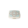 Bouton de meuble carreau de ciment Zamak peint blanc-gris H.20 X L.37 X P.37 Mm