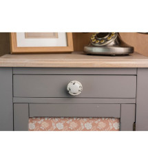 Bouton de meuble rond porcelaine creme Vieilli H.28 X L.44 X P.44 Mm | Sanifer