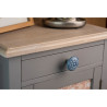 Bouton de meuble rond porcelaine brillant Bleu H.27 X L.44 X P.44 Mm | Sanifer