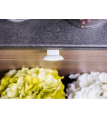 Bouton de meuble ovale blanc zamak H.24 X L.41 X P.19 Mm | Sanifer