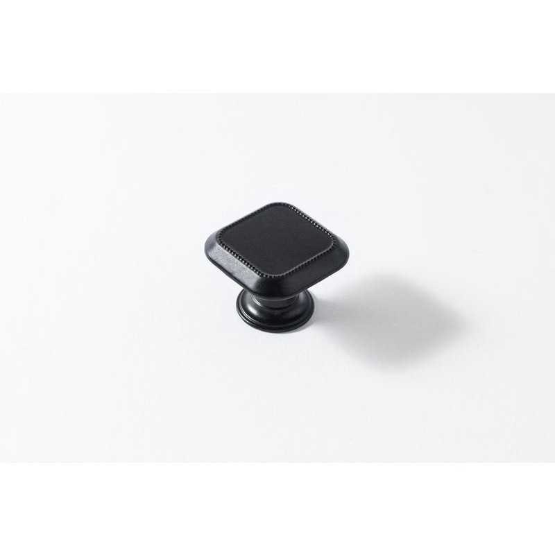 Bouton de meuble carré Noir Zamak H.22 X L.30 X P.30 Mm