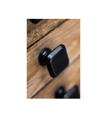 Bouton de meuble carré Noir Zamak H.22 X L.30 X P.30 Mm | Sanifer