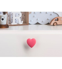 Bouton de meuble coeur plastique mat H.25 X L.41 X P.41 Mm | Sanifer