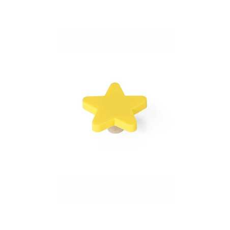 Bouton de meuble étoile plastique mat H.24 X L.49 X P.47 Mm