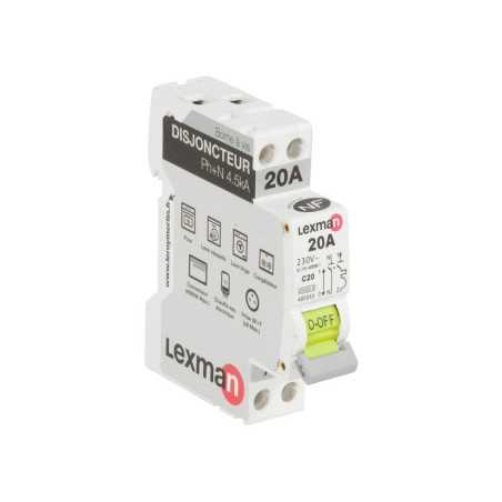 Disjoncteur phase + neutre20 A