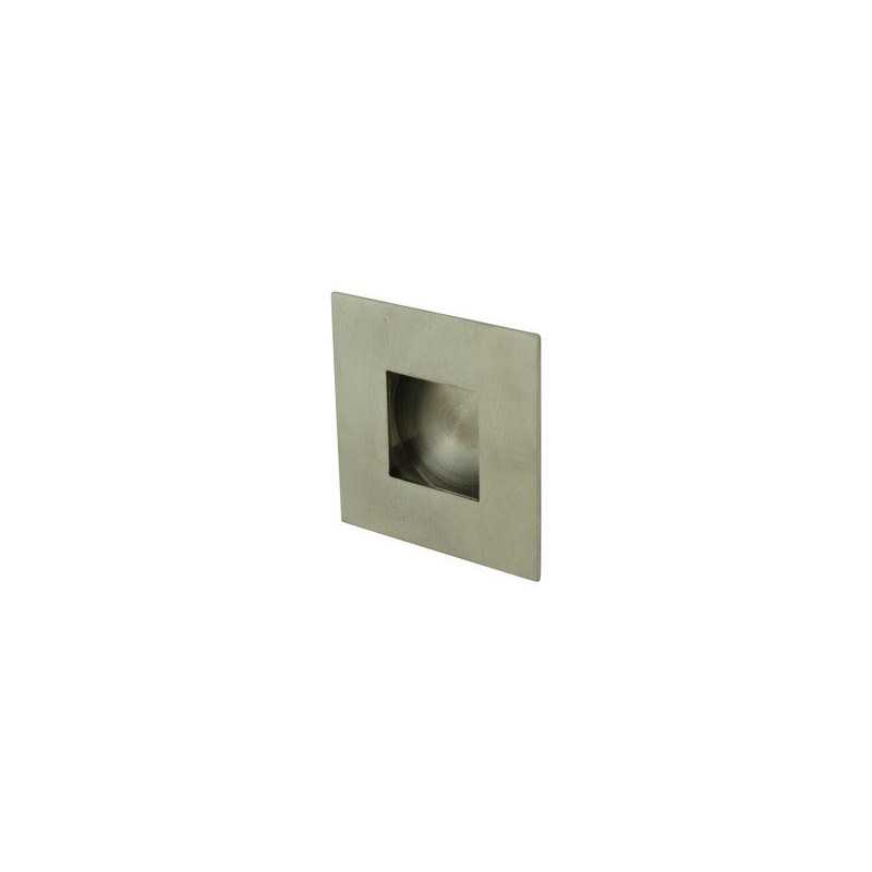 Poignée de porte coulissante carrée acier inoxydable brossé gris