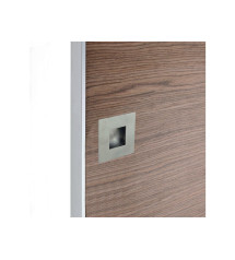 Poignée de porte coulissante carrée acier inoxydable brossé gris | Sanifer