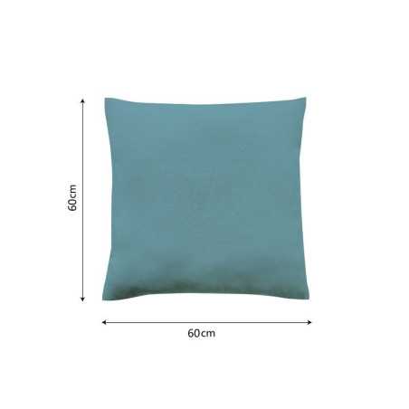 Housse de coussin bleu aqua H.60 X L.60 Cm -  - meilleure qualité