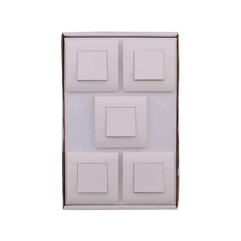 Lot de 5 interrupteurs va-et-vient complet BasicBlanc