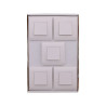 Lot de 5 interrupteurs va-et-vient complet BasicBlanc