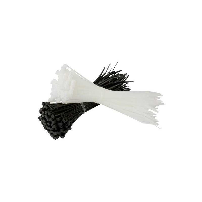 Lot de 250 colliers diam. 3 à  50 mm L.150-200 noir ou blanc