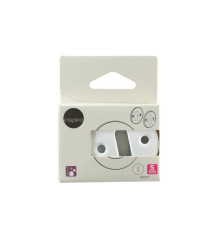 Lot de 2 rosaces Gilda acier peint blanc trou de clé| Sanifer
