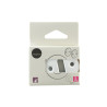 Lot de 2 rosaces Gilda acier peint blanc trou de clé| Sanifer