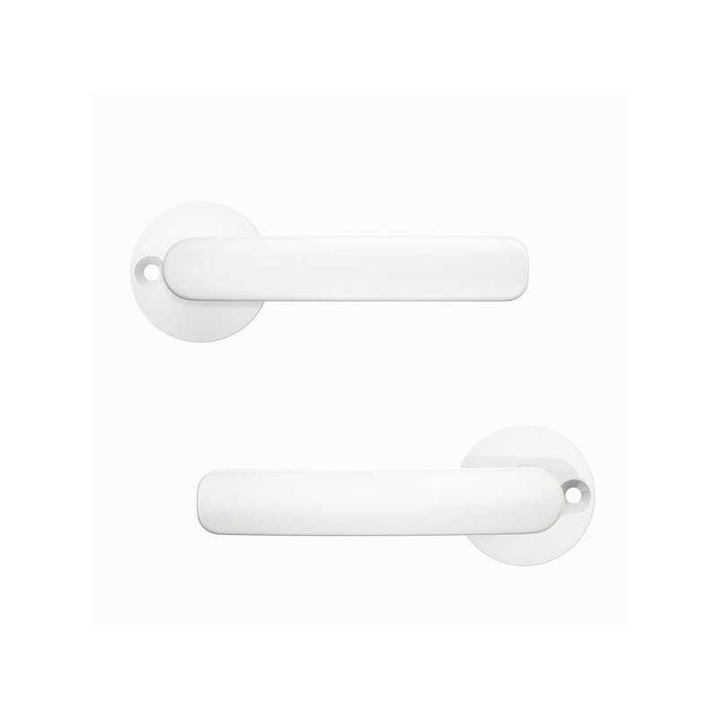 Ensemble de porte Lina peint aluminium blanc sans trou