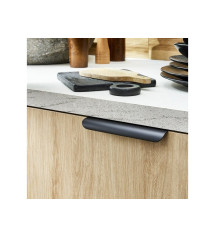 Poignée de porte Oslo 128mm noir uni mat