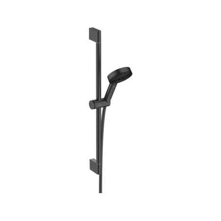 Pommeau de douche 3 jets flexible et barre noir HANSGROHE Pulsify