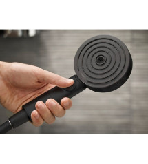 Pommeau de douche 3 jets, flexible et barre noir HANSGROHE Pulsify | Sanifer