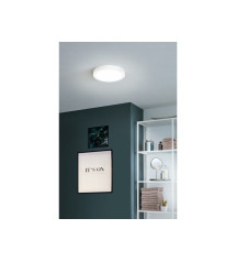 Plafonnier connecte  design aluminium blanc module led  FUEVA D.28.5 cm|Sanifer