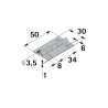 Charnière en acier pour meuble, HETTICH, L.50 x l.30 mm, noir | Sanifer