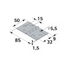 Charnière en acier pour meuble, HETTICH, L.50 x l.85 mm, noir | Sanifer