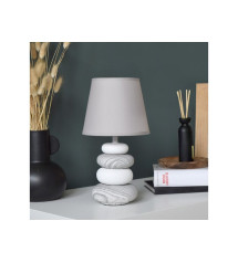 Lampe e14 charme céramique gris  Navala, H.36cm | Sanifer