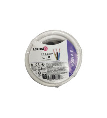 Câble ho5vvf 3g 1.5mm²  blanc  3 métres | Sanifer