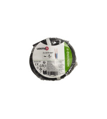 Câble électrique h03vvh2-f , 2 x 0.75 mm2 noir 5 m | Sanifer