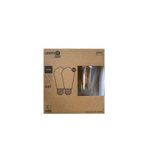 2 ampoules led décoratives  Edison E27  470lm   40W  blanc très chaud  | Sanifer