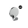 Lot de 2 crochets pour salle de bains fixation au choix simple   Essential chromé -  - meilleure qualité