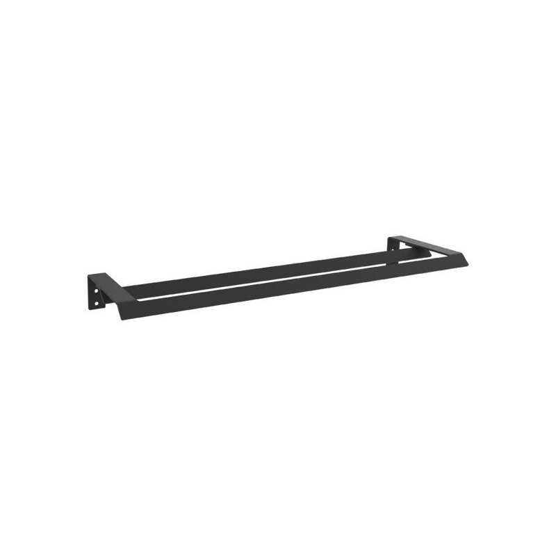 Porte serviette à visser double   Studio 50 cm noir -  - meilleure qualité