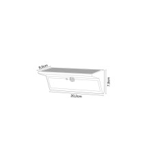 Applique solaire et rechargeable Nadio blanc|Sanifer
