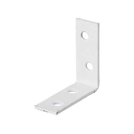 Lot de 12 équerres plastifié blanc 40X40X15 Mm