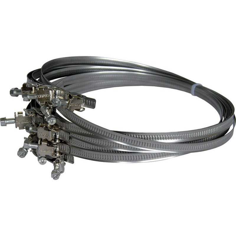 Lot de 2 colliers plats à  tête basic en inox diam. 55mm