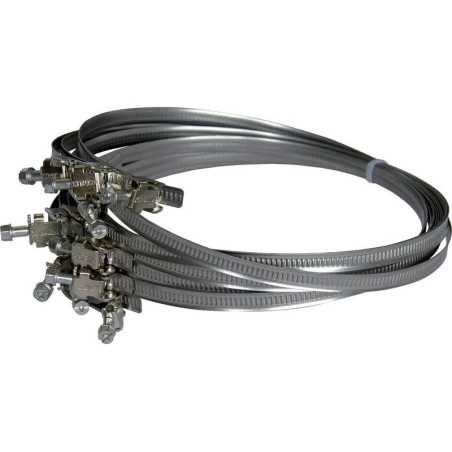Lot de 2 colliers plats à  tête basic en inox diam. 55mm
