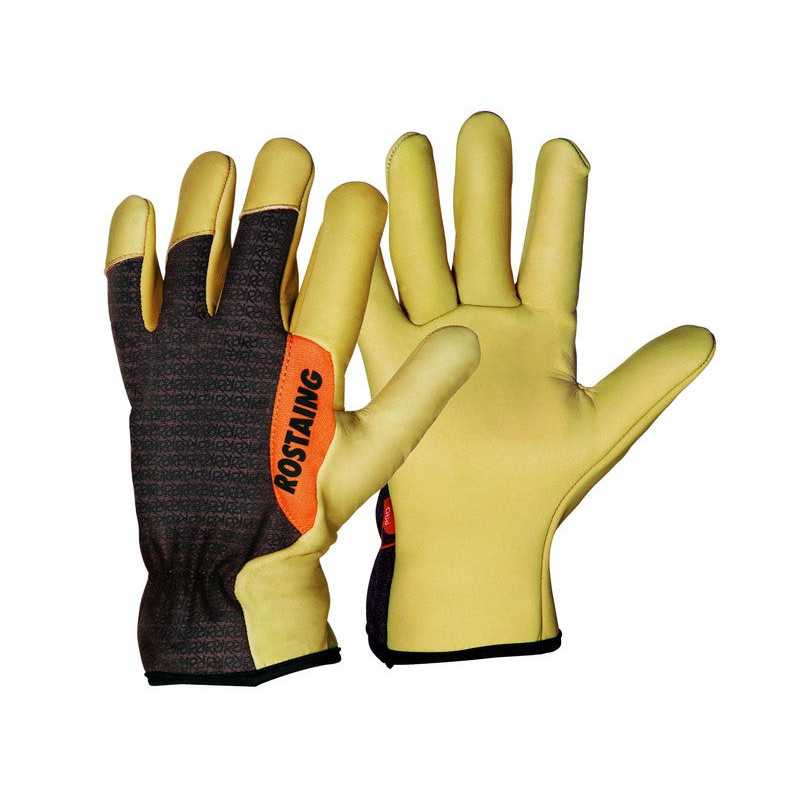 Gants de jardinageEn Cuir Rostaing Beige Taille 7 - S