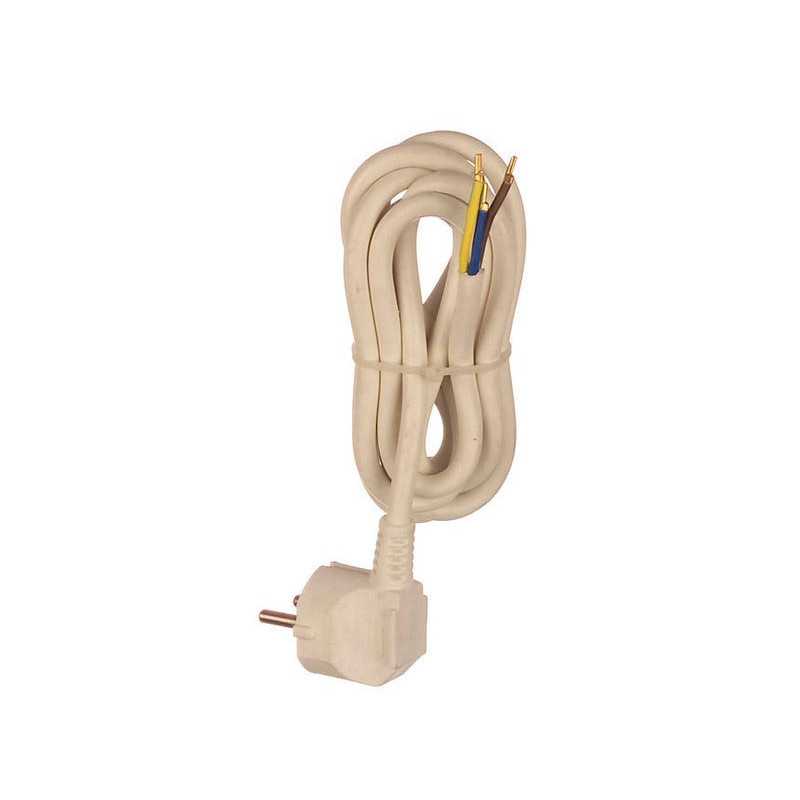 Cordon 3X1.5 2M Blanc