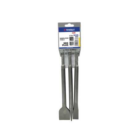 Pack démolition béton 1 pic L.250mm + 2 burins 20x 250mm - 40x 250mm