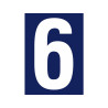 Chiffre 6 en plastique