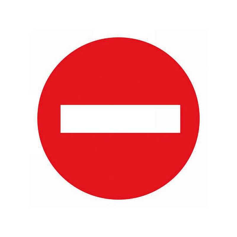 Disque Sens Interdit en plastique