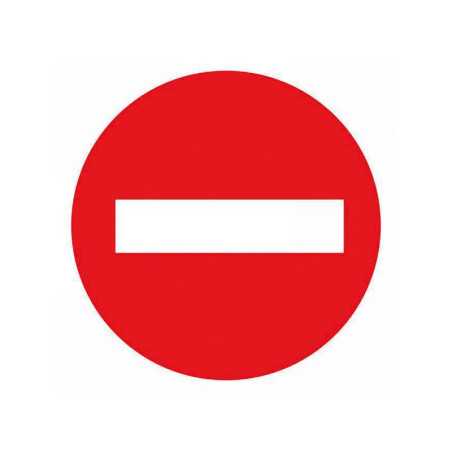 Disque Sens Interdit en plastique
