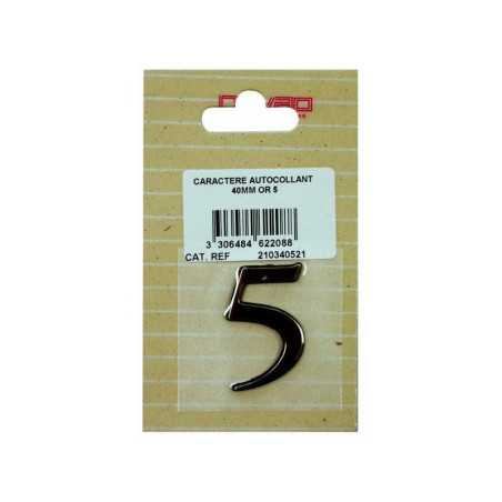 Chiffre 5 en plastique